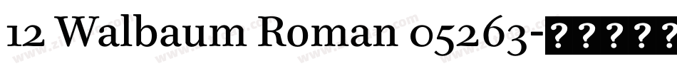 12 Walbaum Roman 05263字体转换